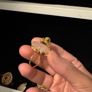 Elegant Gold and Pink Ring